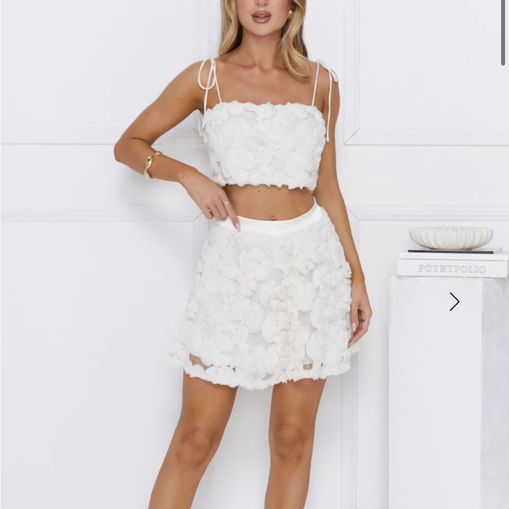 Ivory Floral Two-Piece Set